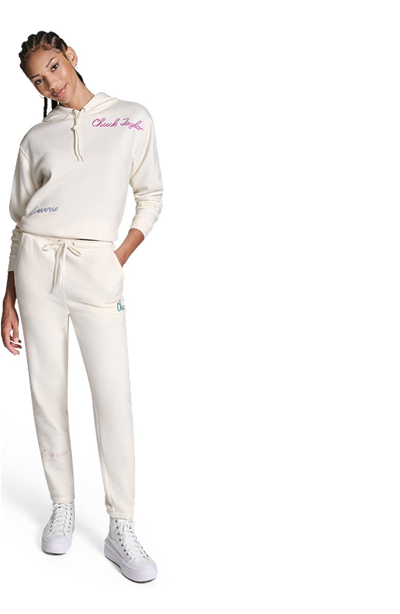 Converse Chuck Taylor Script Joggers, Alternate, color, Converse Egret