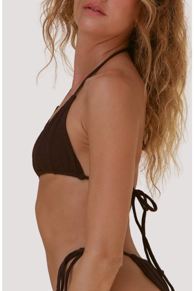 Tropez Halter Triangle Bikini Top, Alternate, color, EARTH RIPPLE