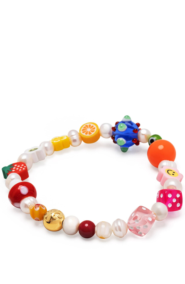 Nialaya Berry Pearl Assorted Beads Bracelet, Main, color, Multicolor
