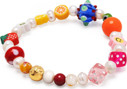 Nialaya Berry Pearl Assorted Beads Bracelet