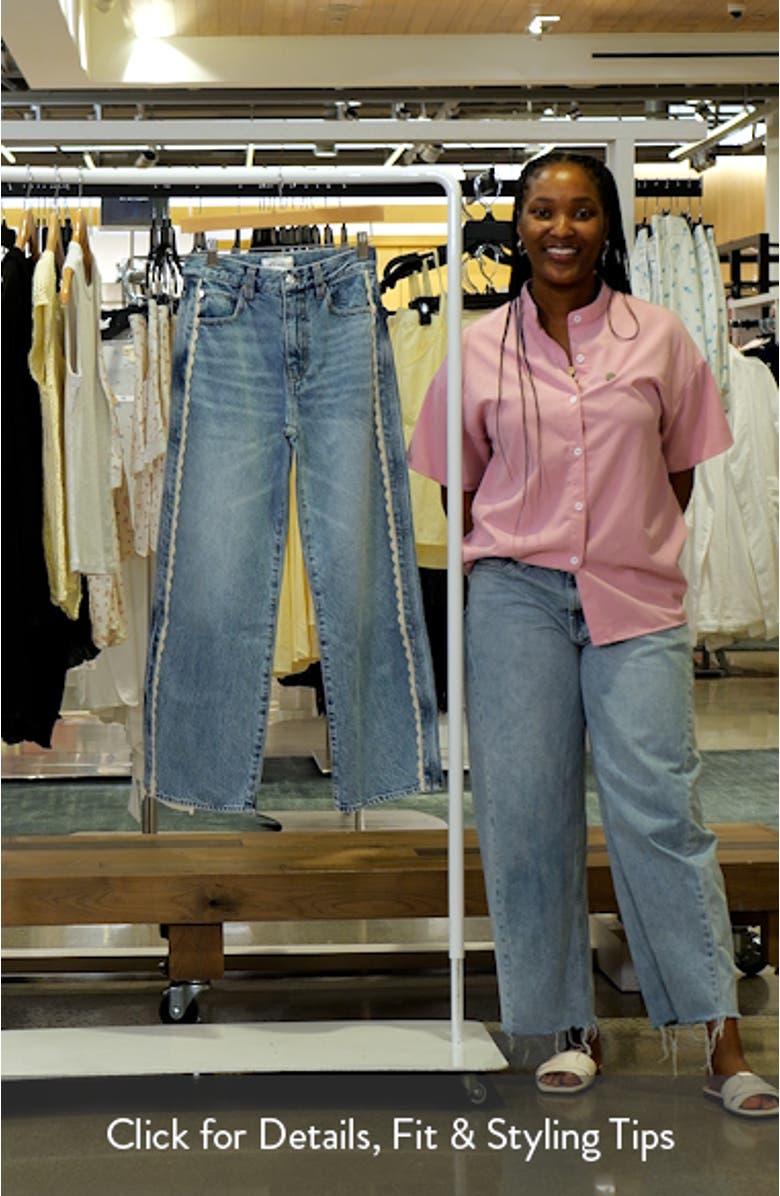The Crochet Trim Crop Jeans, sales video thumbnail