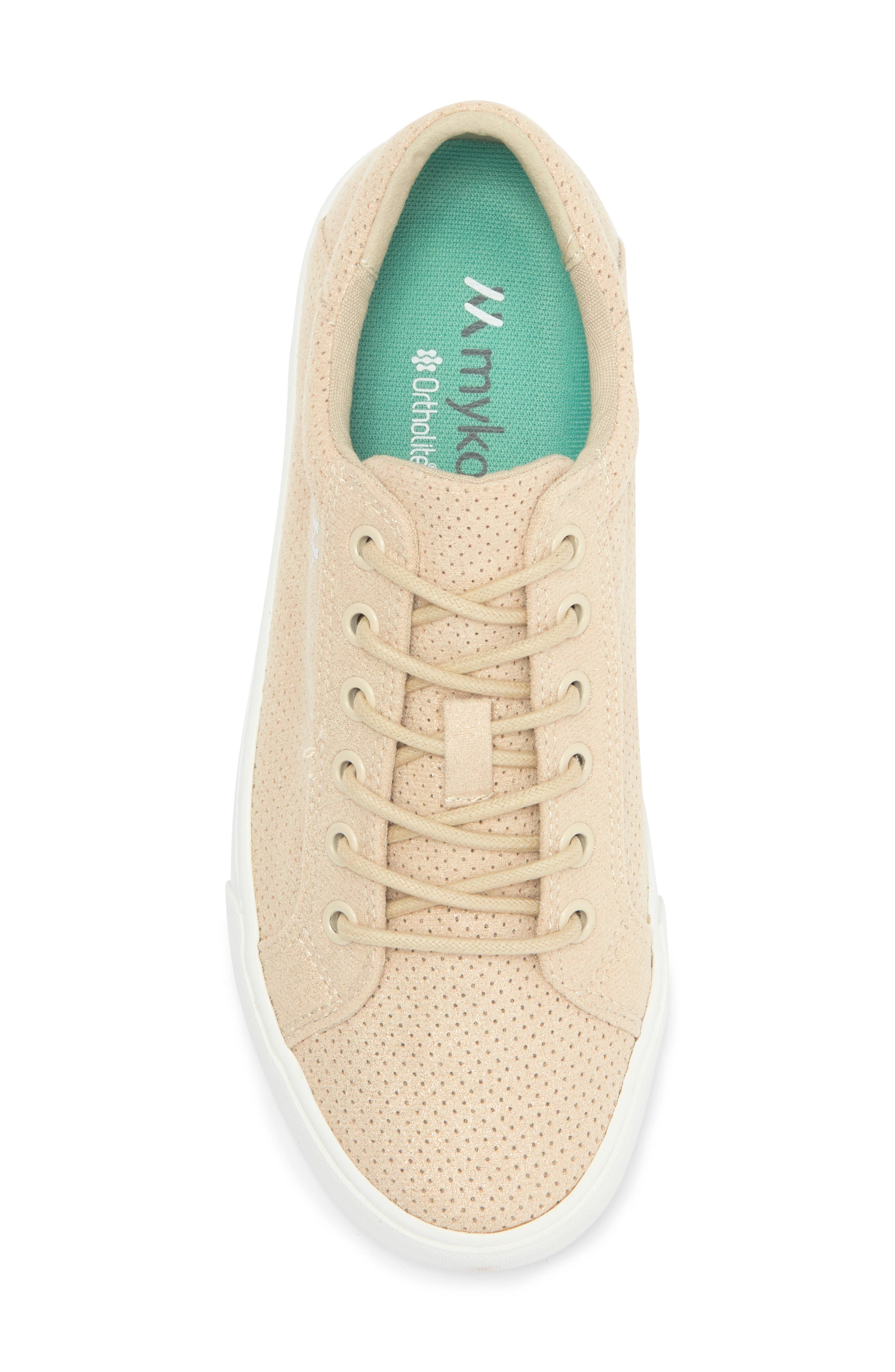 Mykos Vita Perforated Low Top Sneaker, Alternate, color, Gold Sand