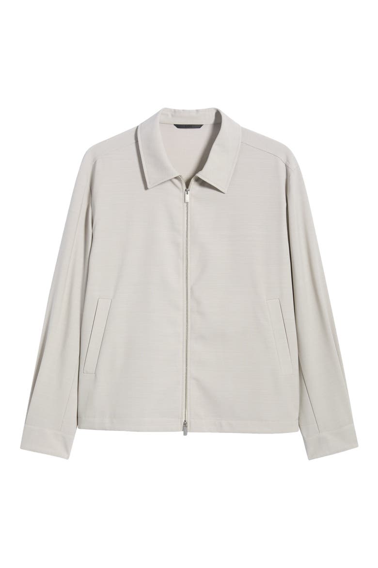 Virgin Wool Zip Jacket, Main, color, LIGHT BEIGE