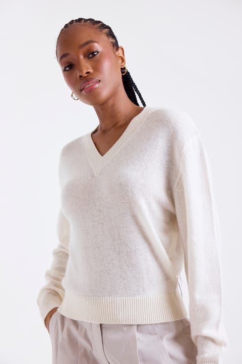Vee V-Neck 100% Cashmere Sweater