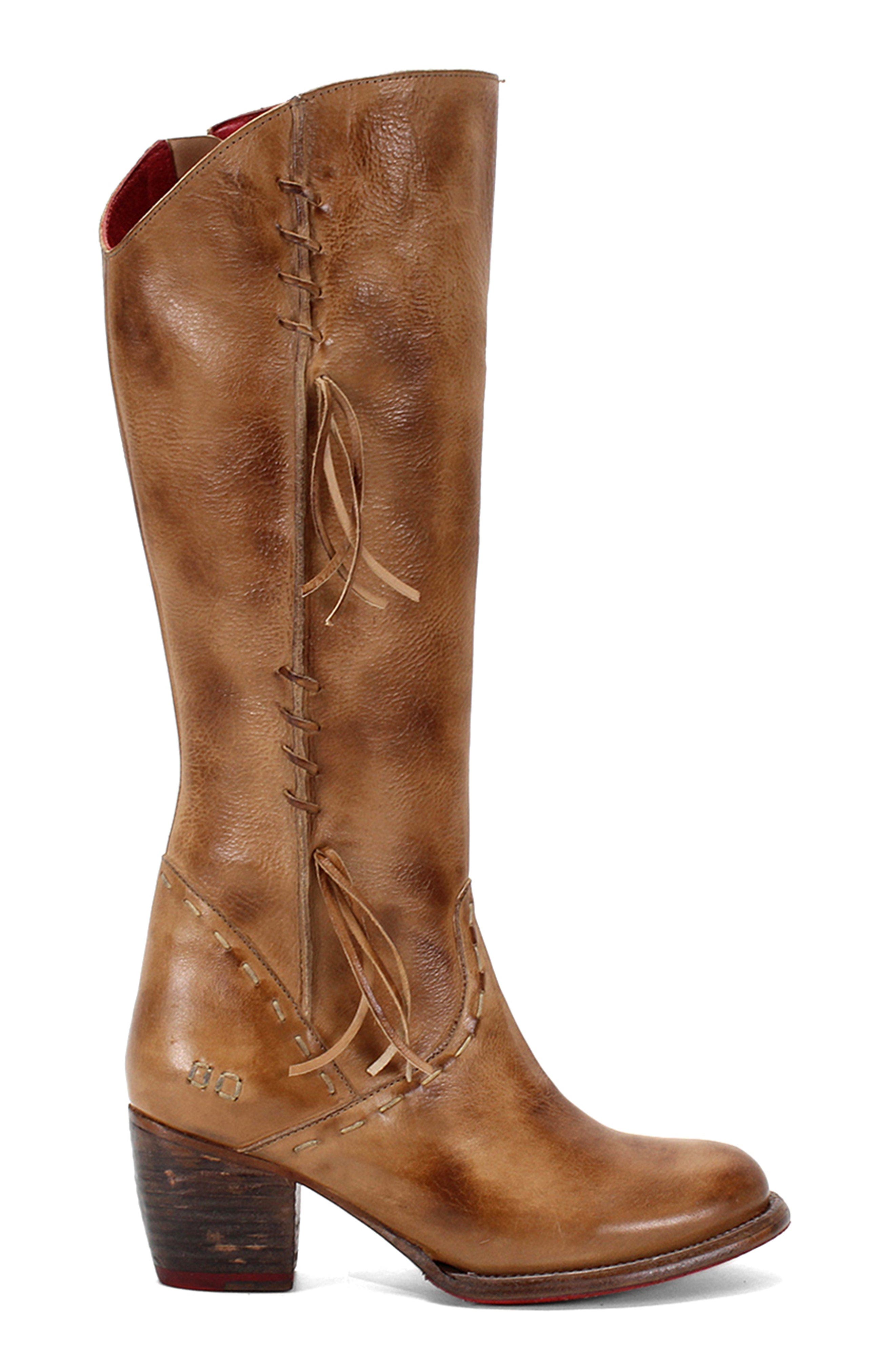Bed Stu Charis Tall Boot, Alternate, color, Tan Rustic