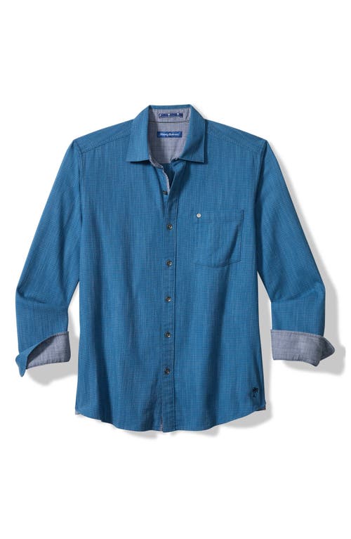 Tommy Bahama Dorado Stretch Cotton Button-up Shirt In Blue