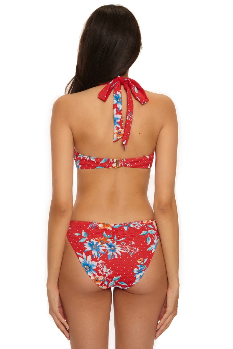 Countryside Floral Print Underwire Bikini Top, Alternate, color, RED MULTI