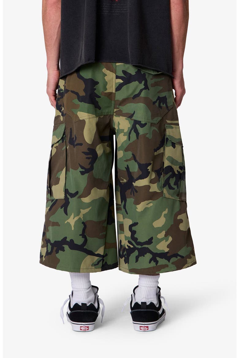 Extra Long Camo Cargo Shorts, Alternate, color, CAMO