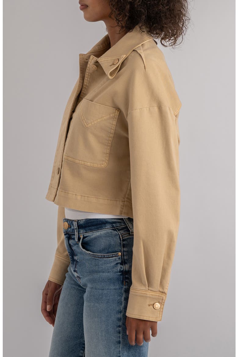 Camden Crop Denim Jacket, Alternate, color, CASHEW