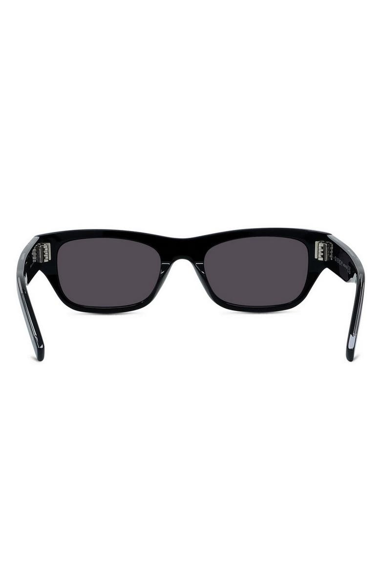 Givenchy GV One 51mm Geometric Sunglasses, Alternate, color, Shiny Black / Smoke