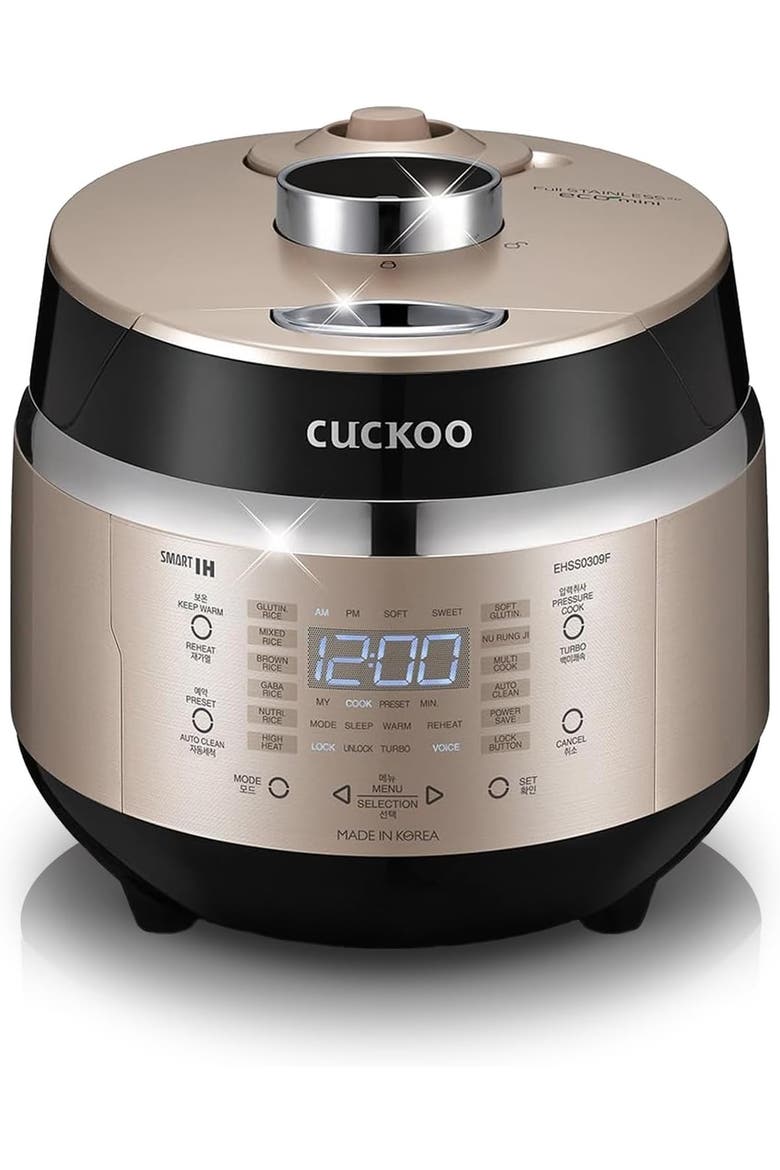3-Cup (Uncooked) Induction Heating Pressure Rice Cooker with Nonstick Inner Pot, Main, color, Metallic Gold