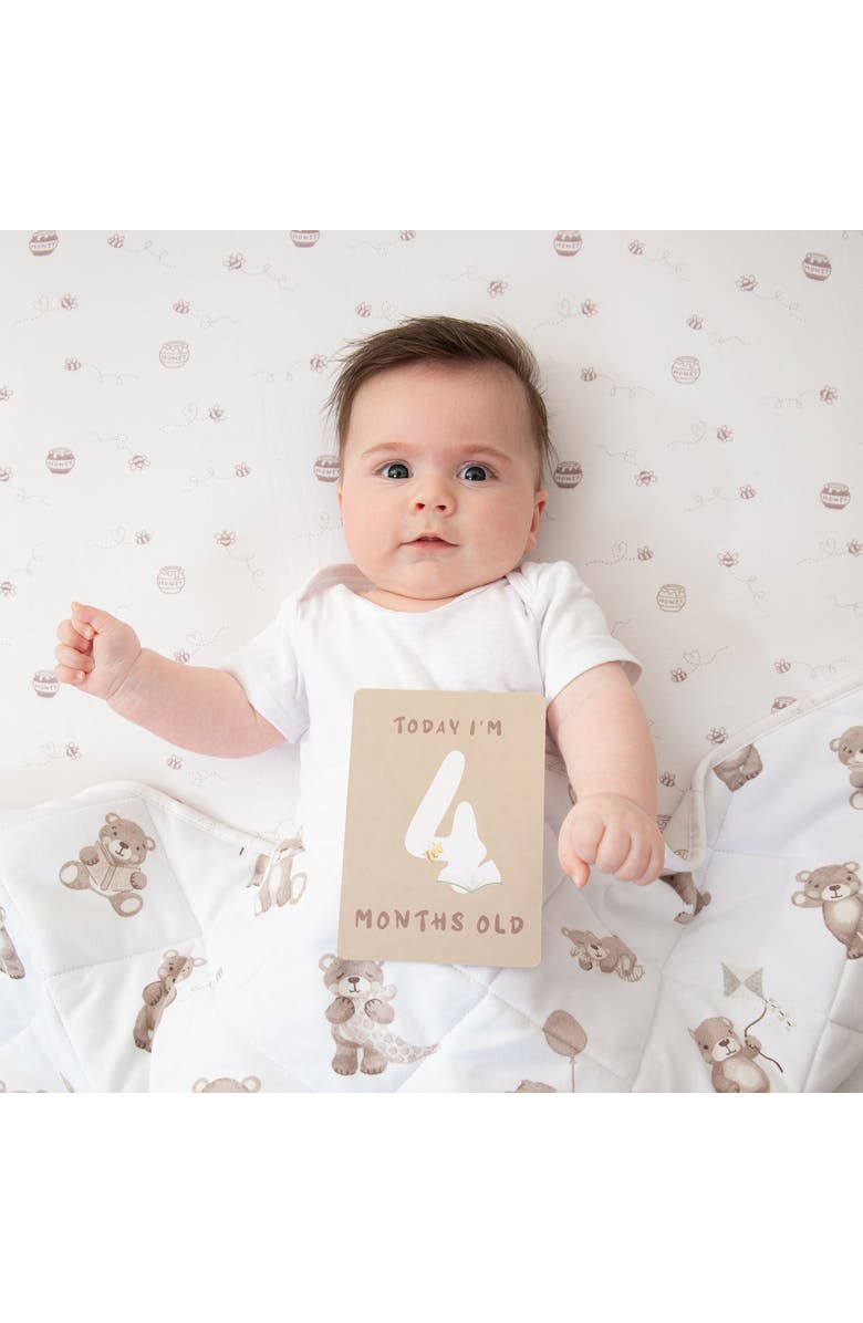 Living Textiles Cotton Jersey Fitted Sheet, Alternate, color, Honey Pot