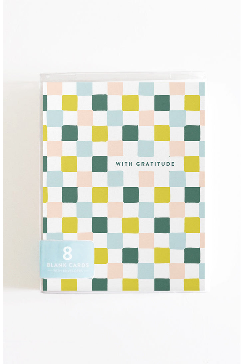 Boxed Set of 8 Checkered Cards | Nordstrom