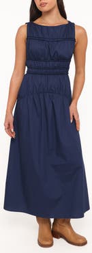 Petal & Pup Fern Smocked Midi Dress