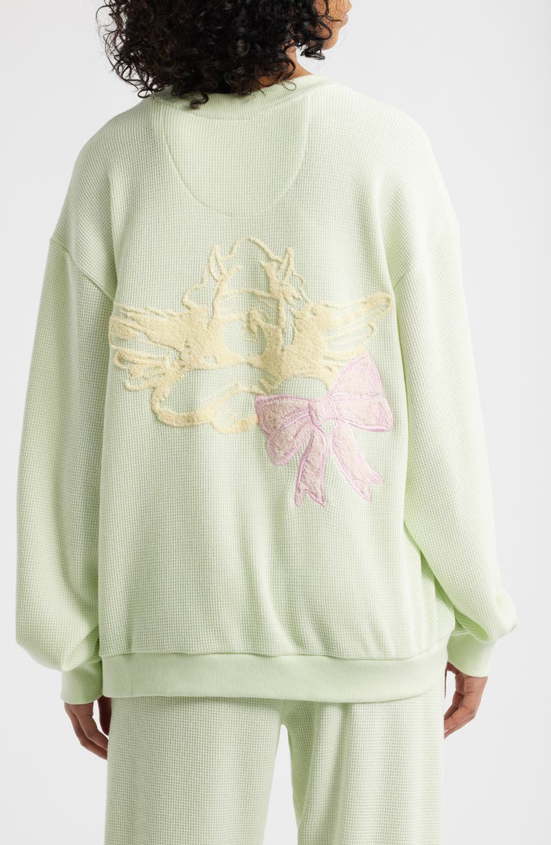 BOYS LIE Bows Kara Thermal Sweatshirt, Alternate, color, 