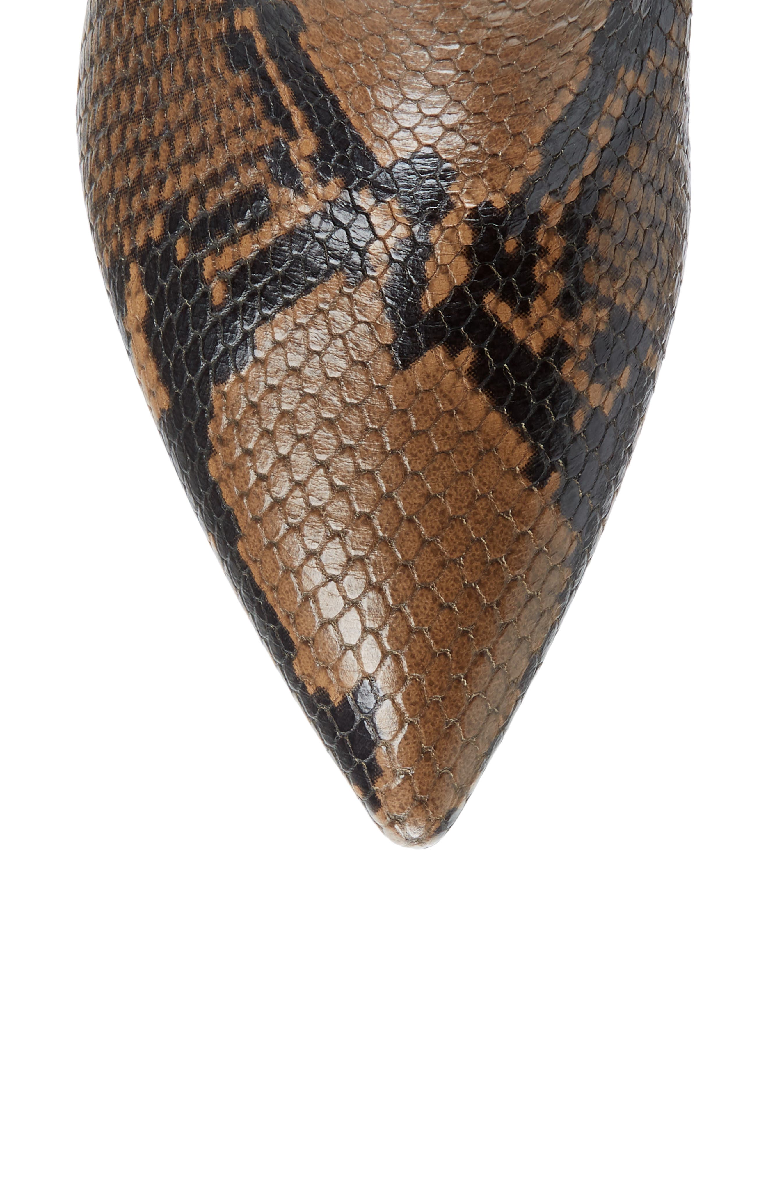 Python Embossed Knee High Boots, Alternate, color, CAMEL