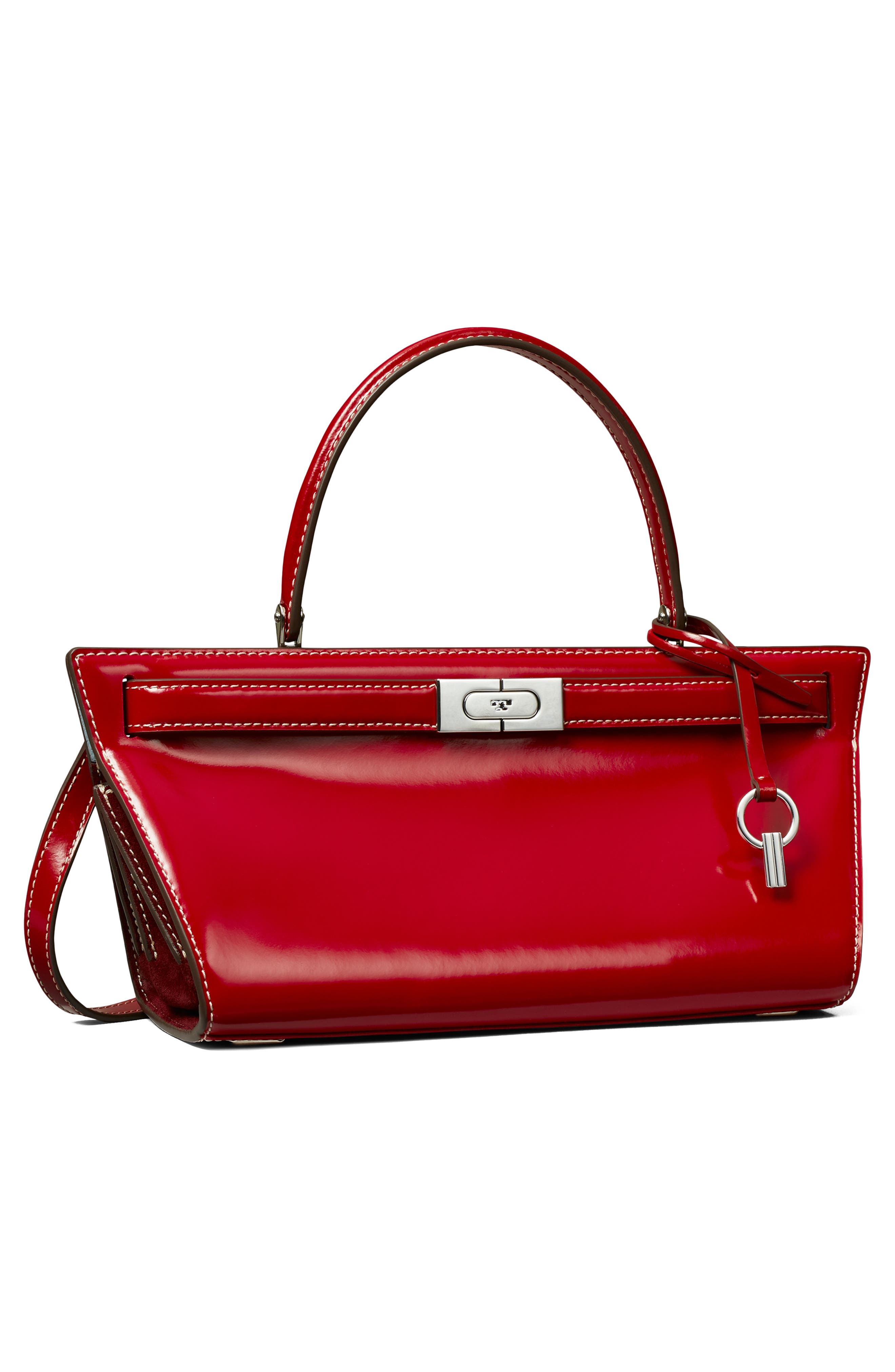 Tory Burch Lee Radziwill Leather Cat Eye Bag, Alternate, color, 