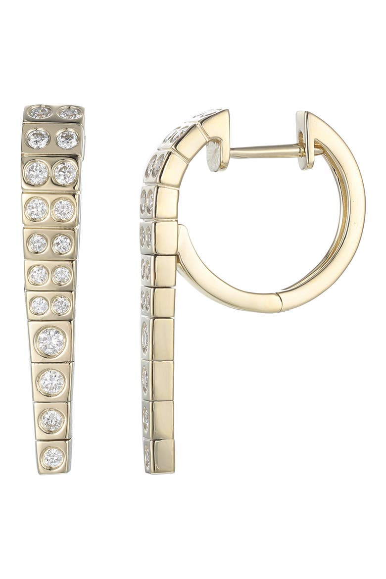 Leggo ID Diamond Earrings, Main, color, GOLD