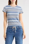 Marine Layer Lexi Rib Stripe Sun-In Crewneck T-Shirt