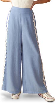FLYING TOMATO Wavy Wide Leg Pants
