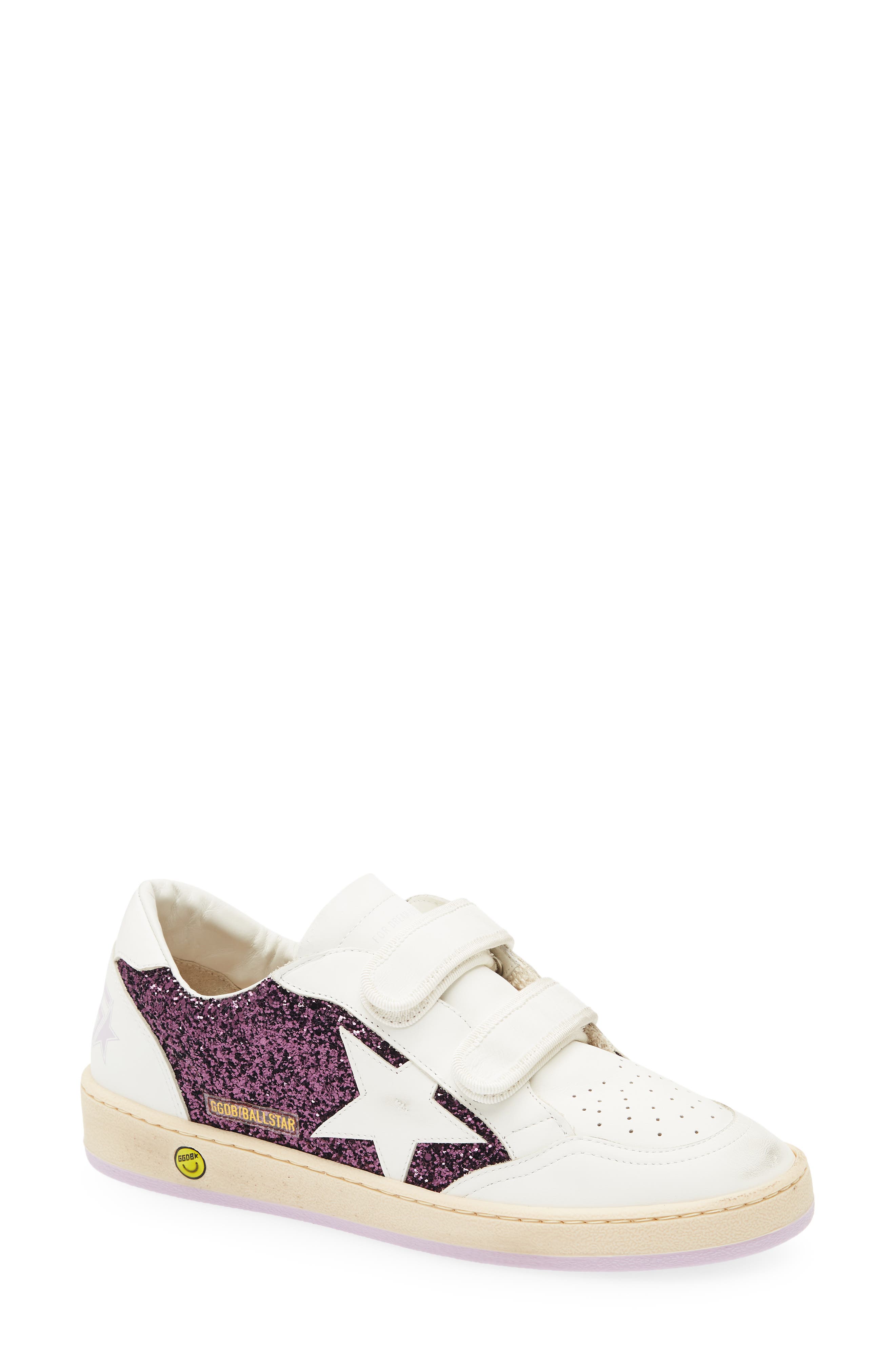 Golden Goose Kids' Ball Star Sneaker, Main, color, Purple/ White