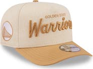 New Era Men's New Era Cream Golden State Warriors Herringbone 9FIFTY A-Frame Snapback Hat