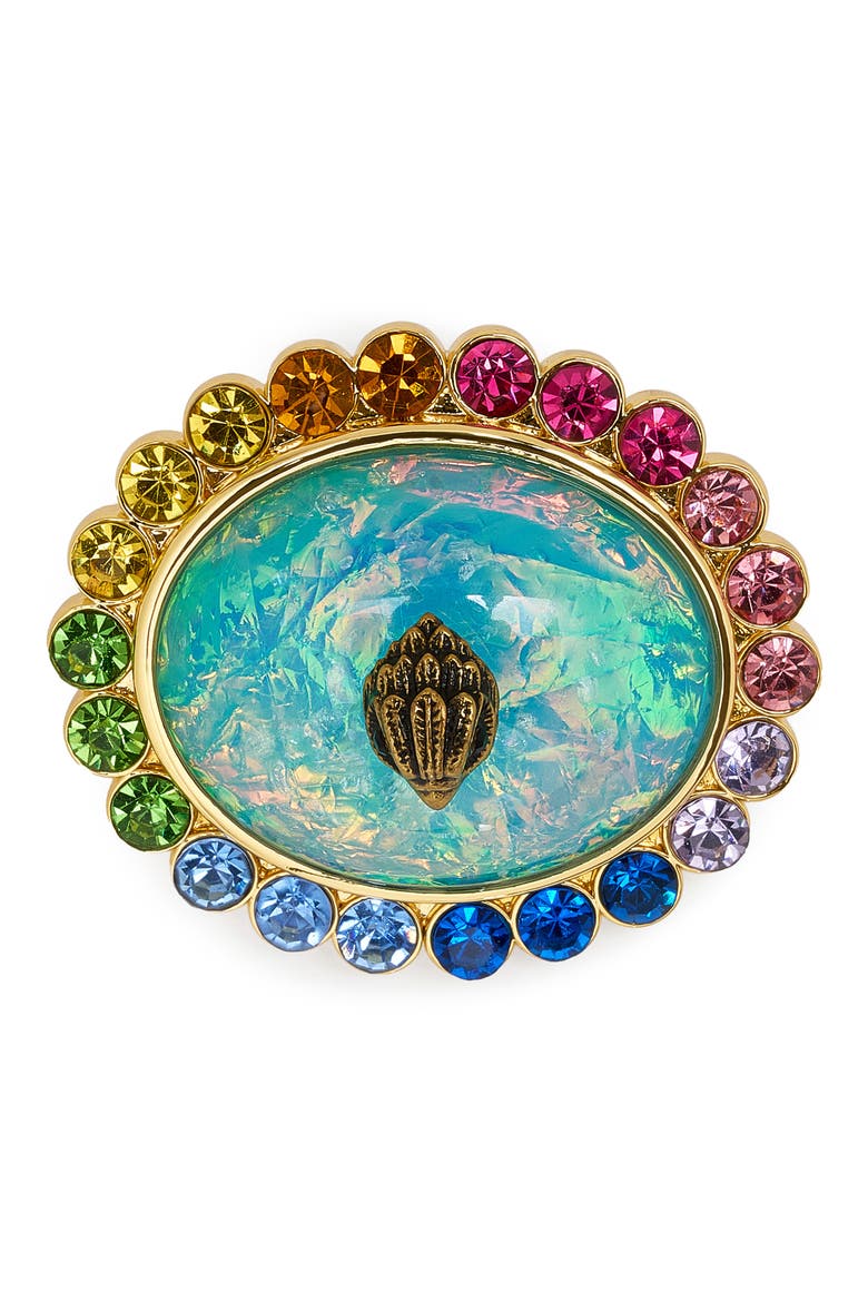 Rainbow Crystal Brooch, Main, color, MULTI