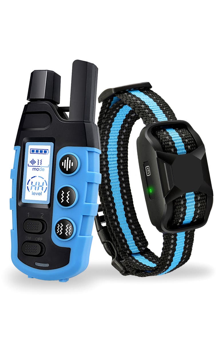 PET LIFE Ranger 1-to-2 Dog 650-Yard Range 16-Level Vibration and Sound Training Dog Collar, Alternate, color, Blue