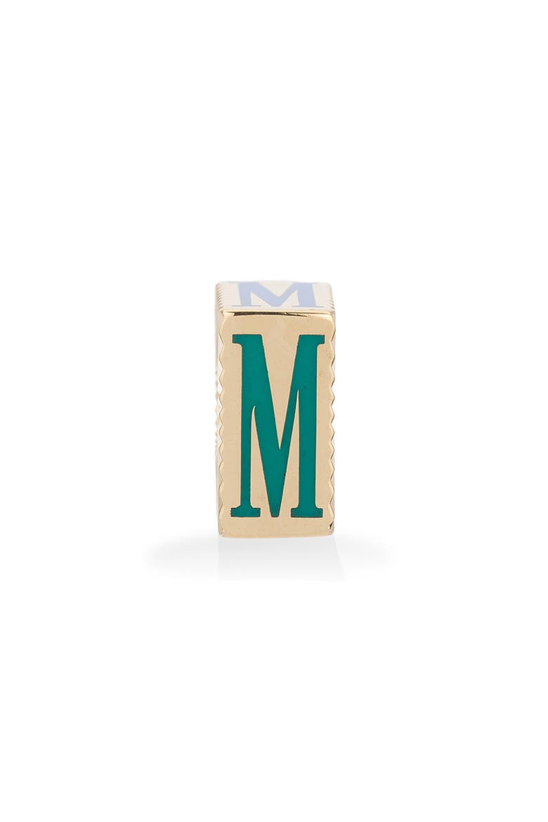 Initial Bead Charm, Alternate, color, YELLOW GOLD M