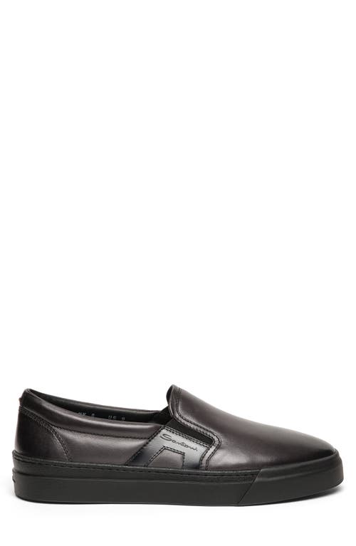 Santoni Leather Loafers In Gray
