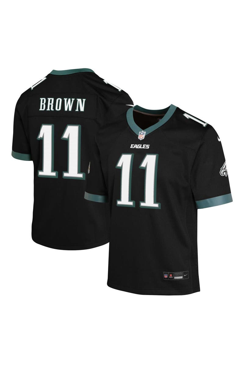 Nike Youth Nike A.J. Brown Black Philadelphia Eagles Game Jersey, Main, color, Black