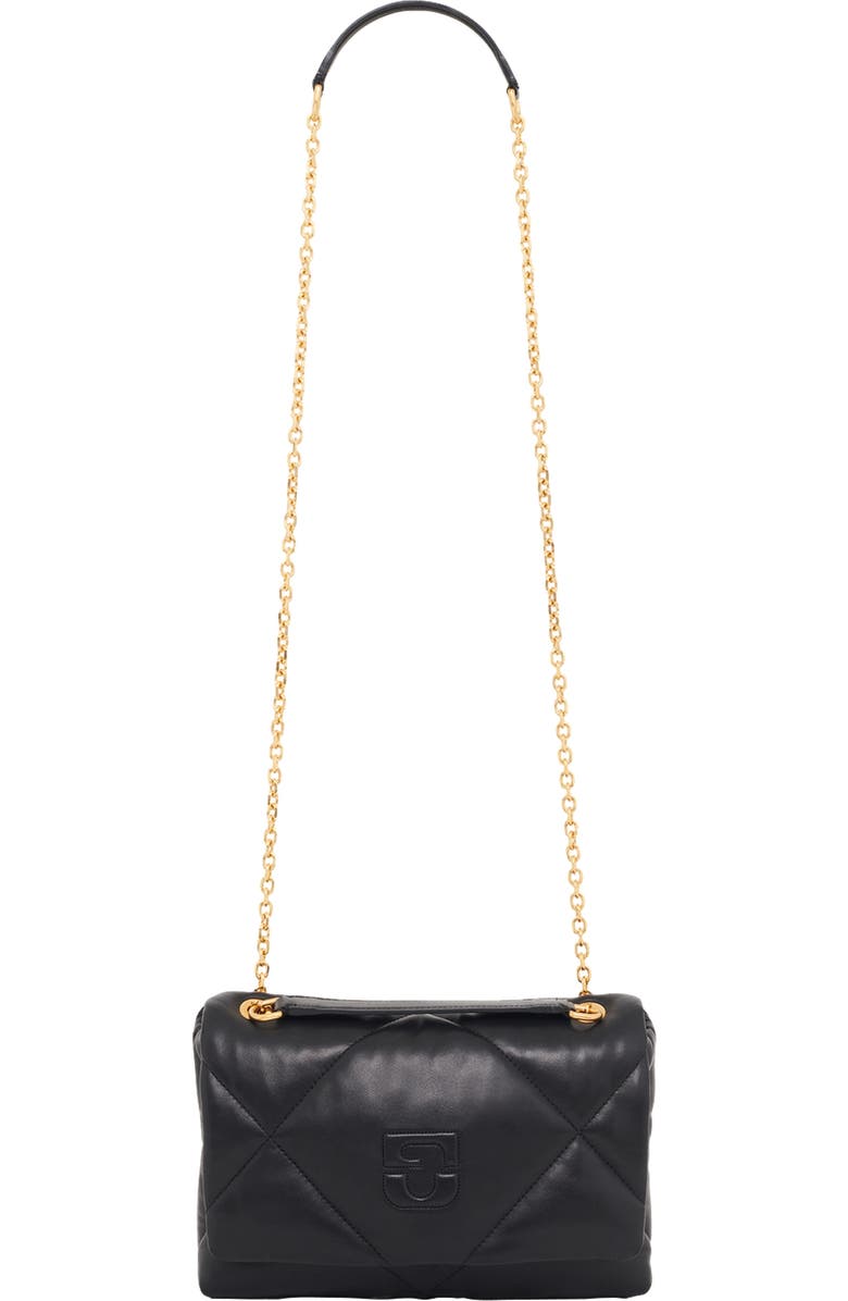 GERARD DAREL Fanny Quilted Leather Crossbody Bag, Main, color, Black