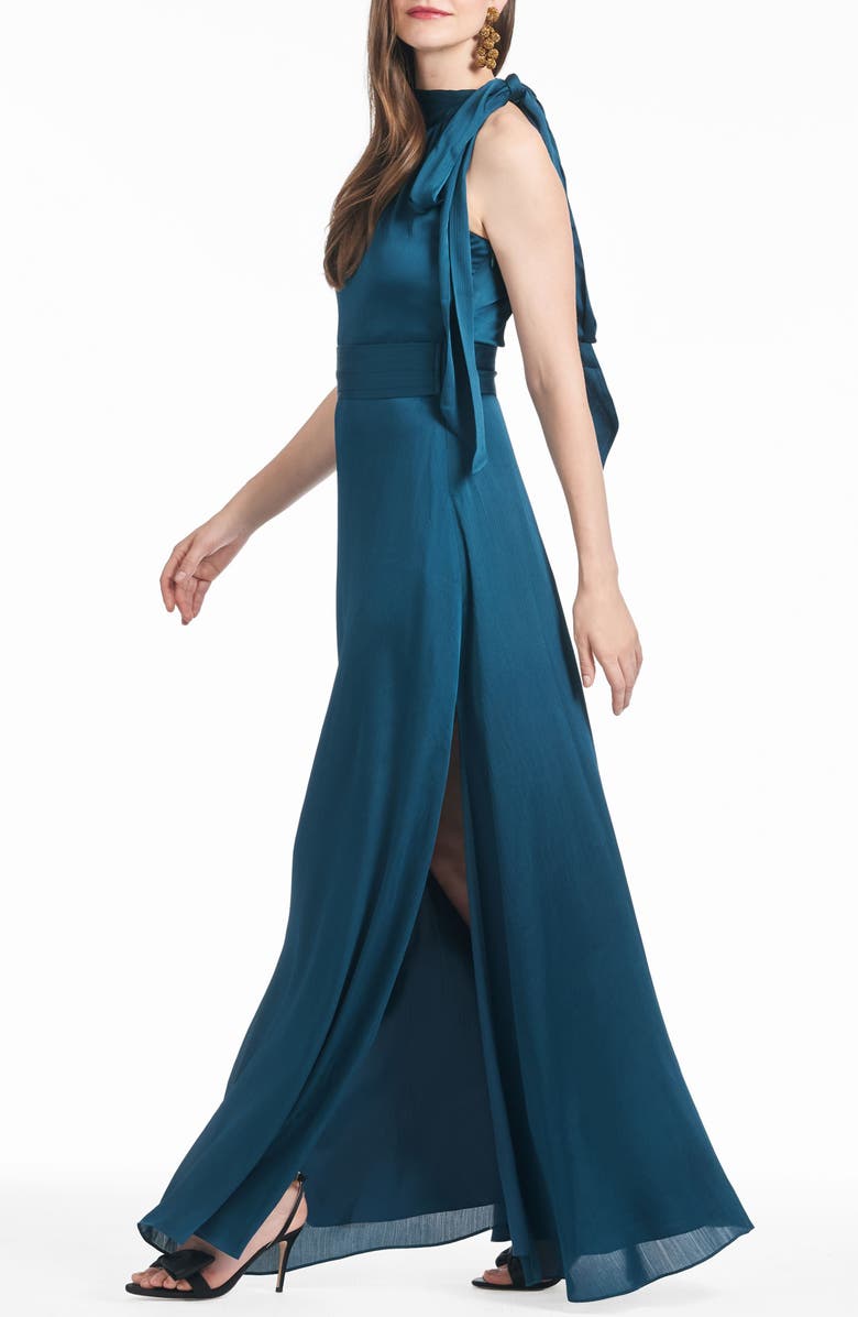 Sachin & Babi Kayla Crinkled Georgette Gown, Alternate, color, 