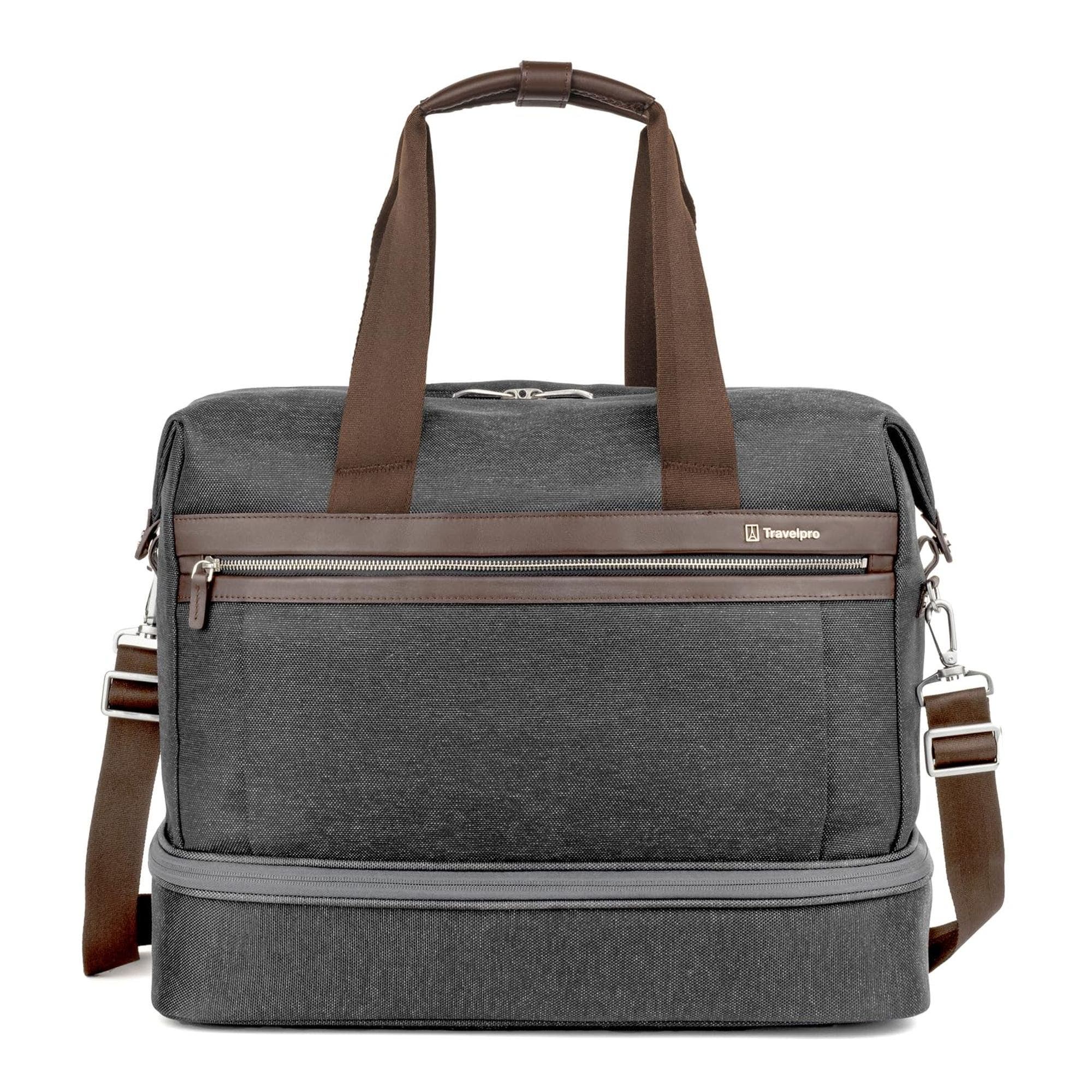 Platinum Elite Soft 18.5" Carry on Travel Drop Bottom Weekender Duffel Bag, Main, color, Vintage Grey