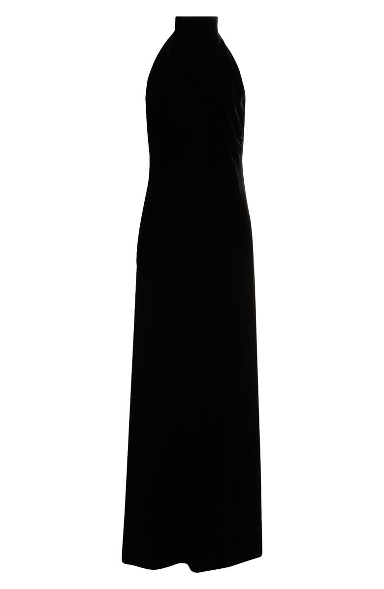 Max Mara Armida Velvet Halter Gown, Alternate, color, 
