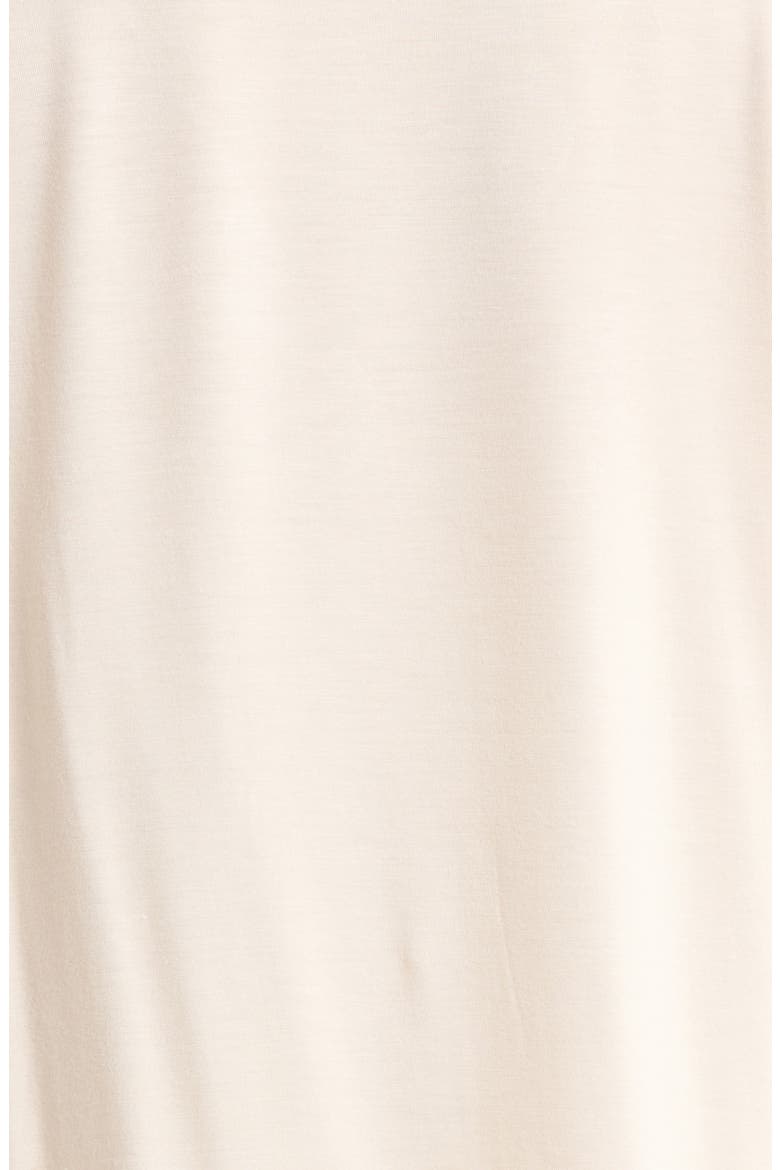Scalloped Edge Pajamas, Alternate, color, CREAM/ BLUE COMBO