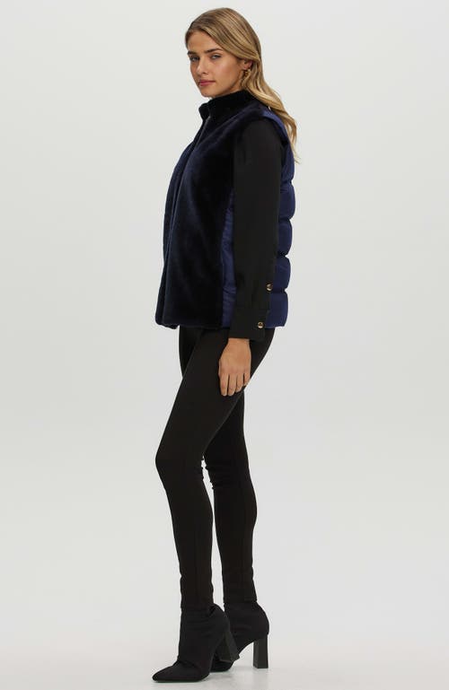 Gorski Reversible Shearling Lamb Vest In Blue