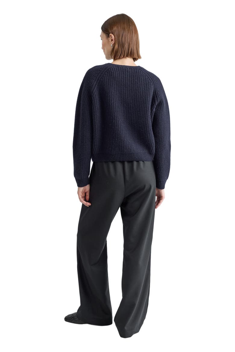 Knit Zip Up Cardigan, Alternate, color, Navy