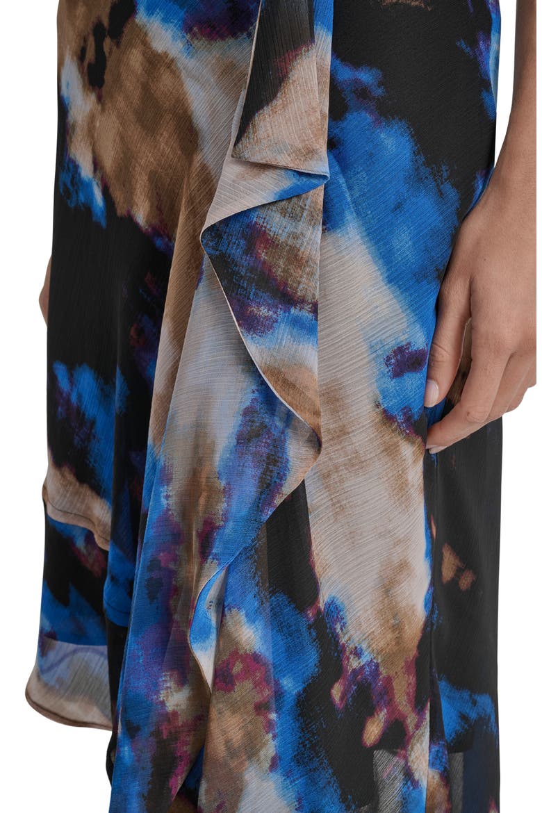 Sleeveless Asymmetric Midi Dress, Alternate, color, CLOUDED INDIGO