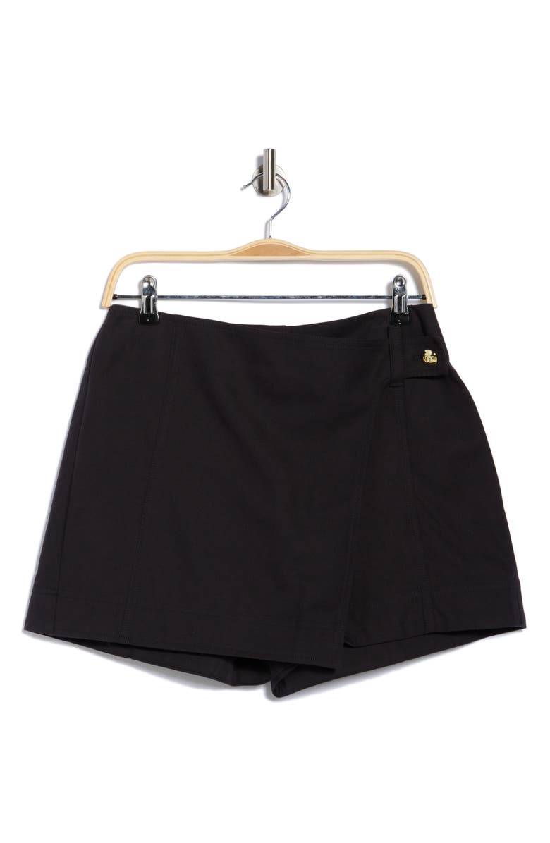 Derek Lam 10 Crosby Emanuelle Twill Skort, Alternate, color, Black