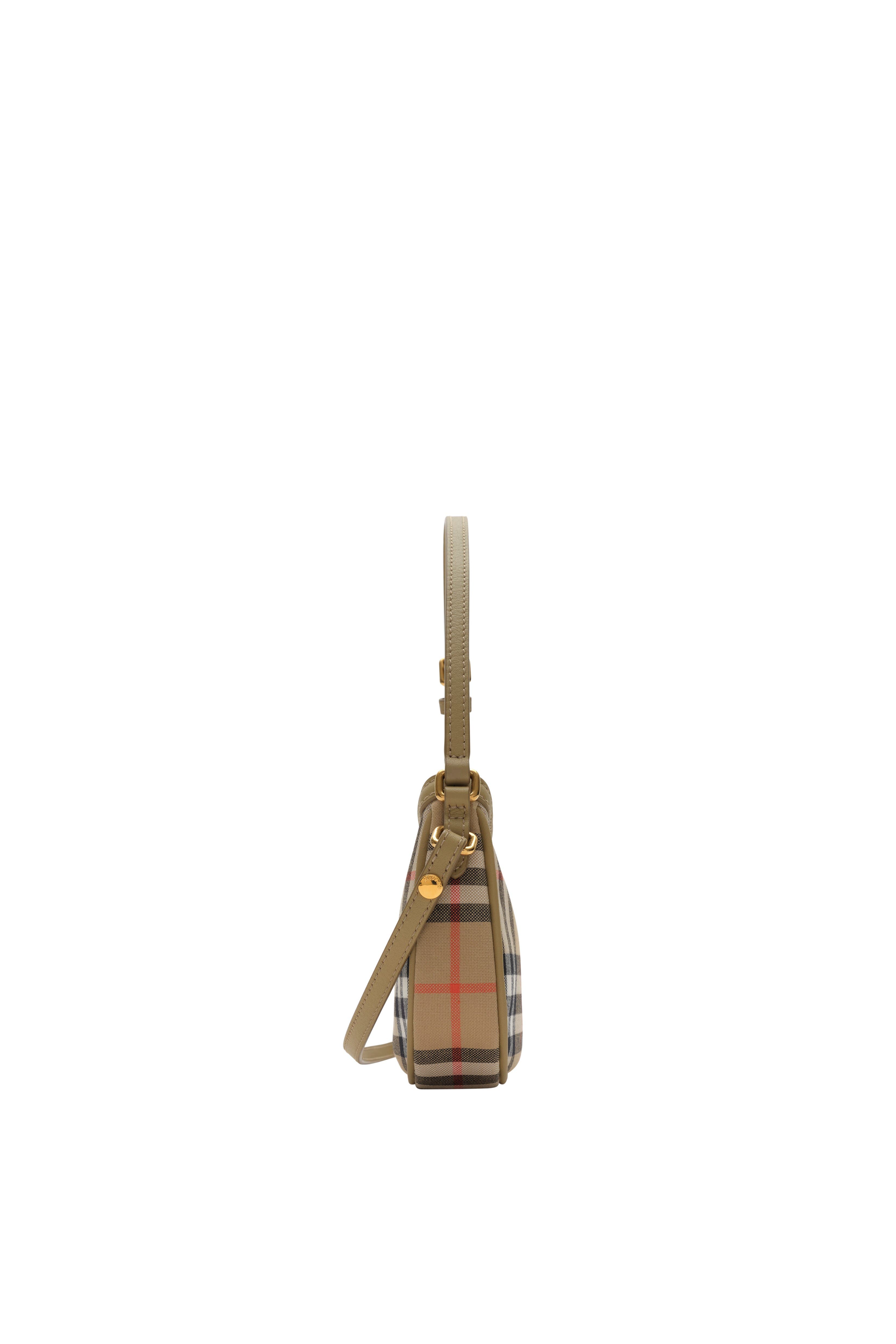 Burberry Check Shoulder Bag, Alternate, color, Sand Beige