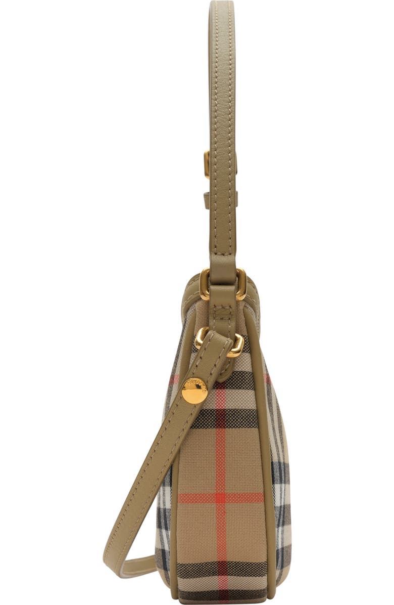 Burberry Check Shoulder Bag, Alternate, color, Sand Beige