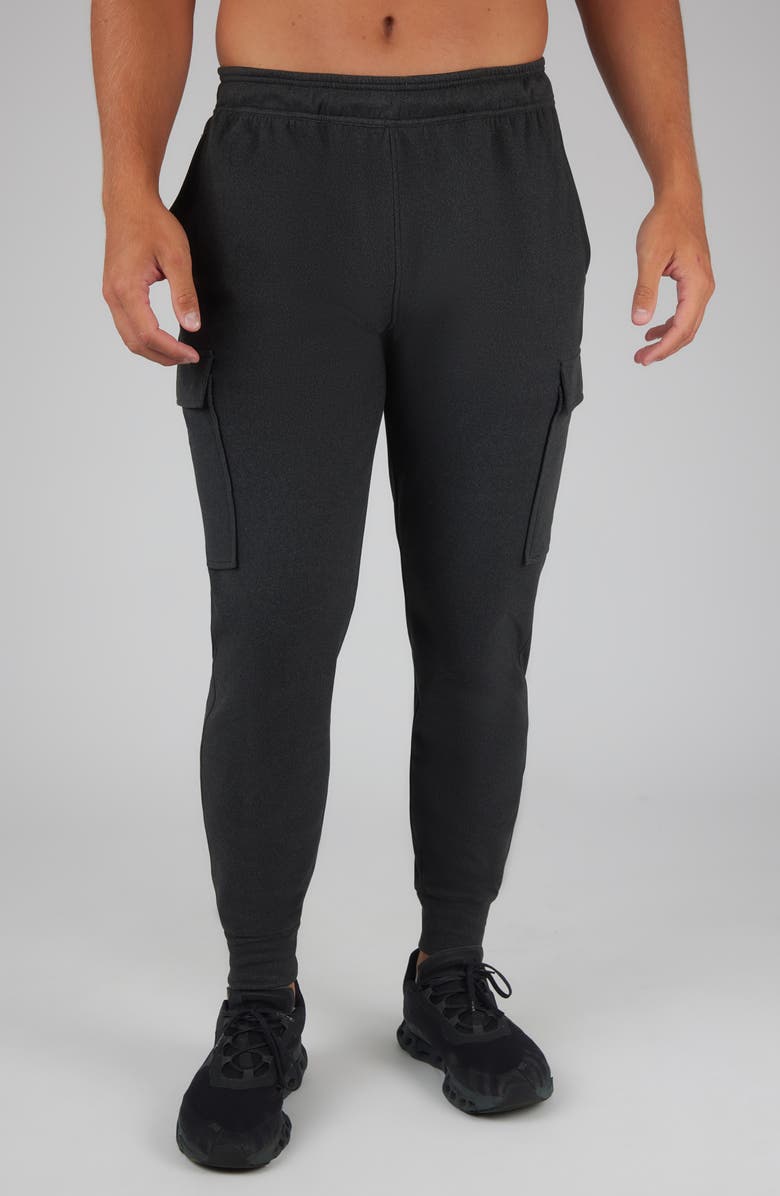 90 DEGREE BY REFLEX Ulta Mélange Fleece Joggers, Main, color, Black