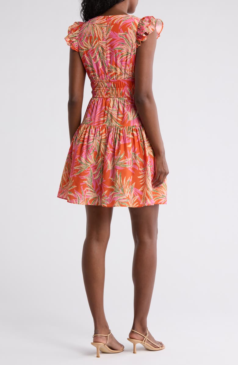 Vince Camuto Cap Sleeve Tiered Fit & Flare Dress, Alternate, color, 