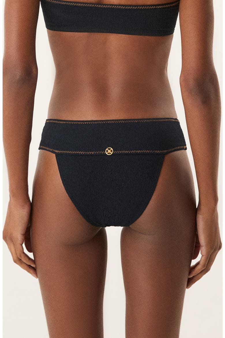 Mia Pala Full Bikini Bottoms, Alternate, color, BLACK