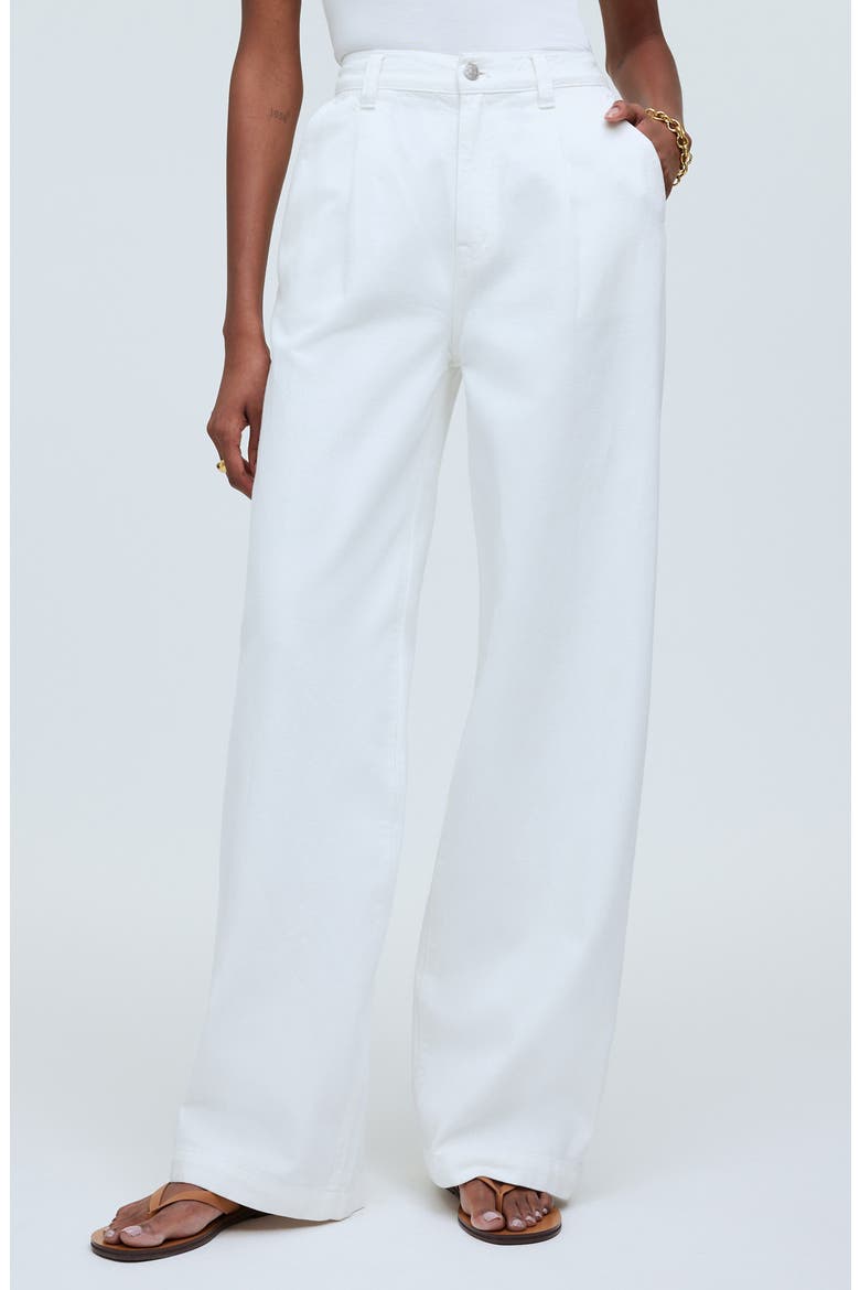 The Harlow High Waist Wide Leg Jeans, Main, color, TILE WHITE