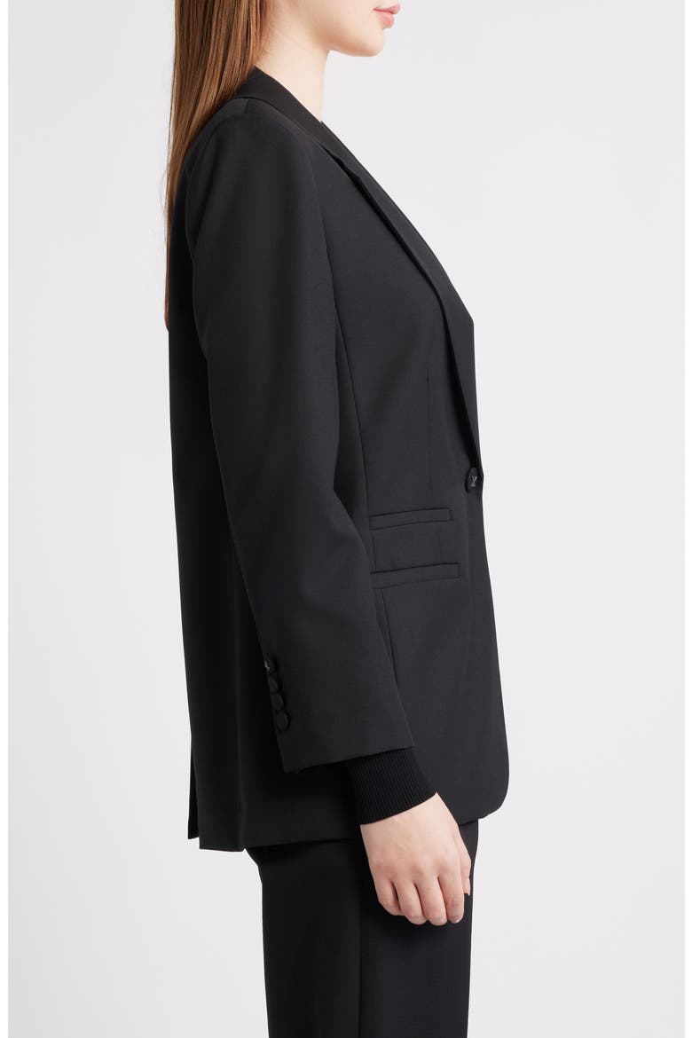 Nora Wool Blend Blazer, Alternate, color, BLACK