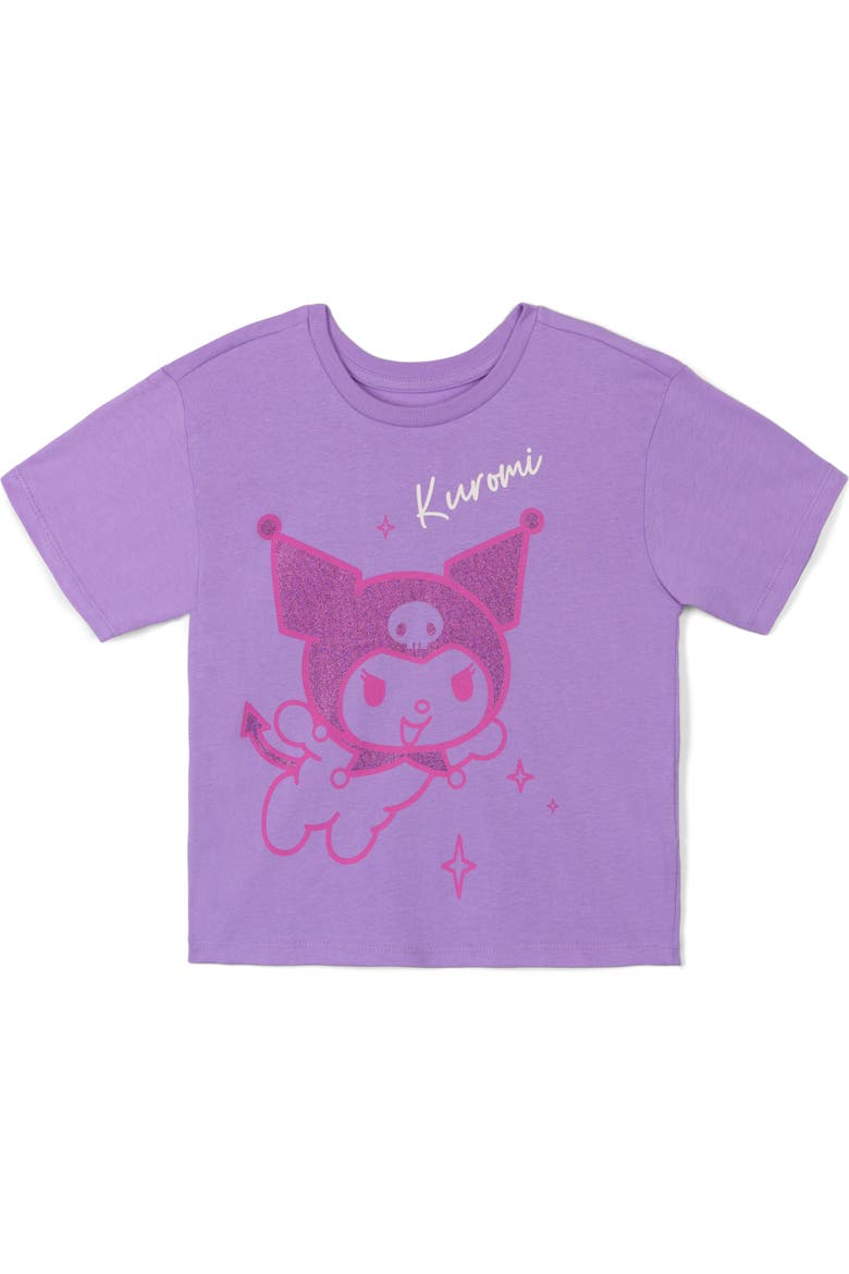 3-pack Short Sleeve T-shirts (toddler, Little Kid & Big Kid), Alternate, color, Kuromi Purple Multi