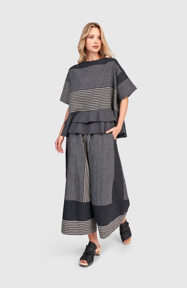 Alembika Marisol Wide Leg Pant, Alternate, color, Slate Stripes