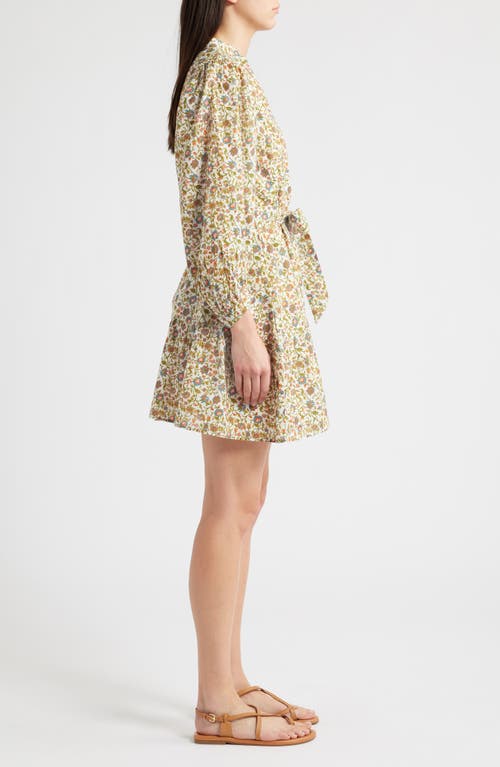 Cleobella Delilah Floral Long Sleeve Organic Cotton Mini Shirtdress